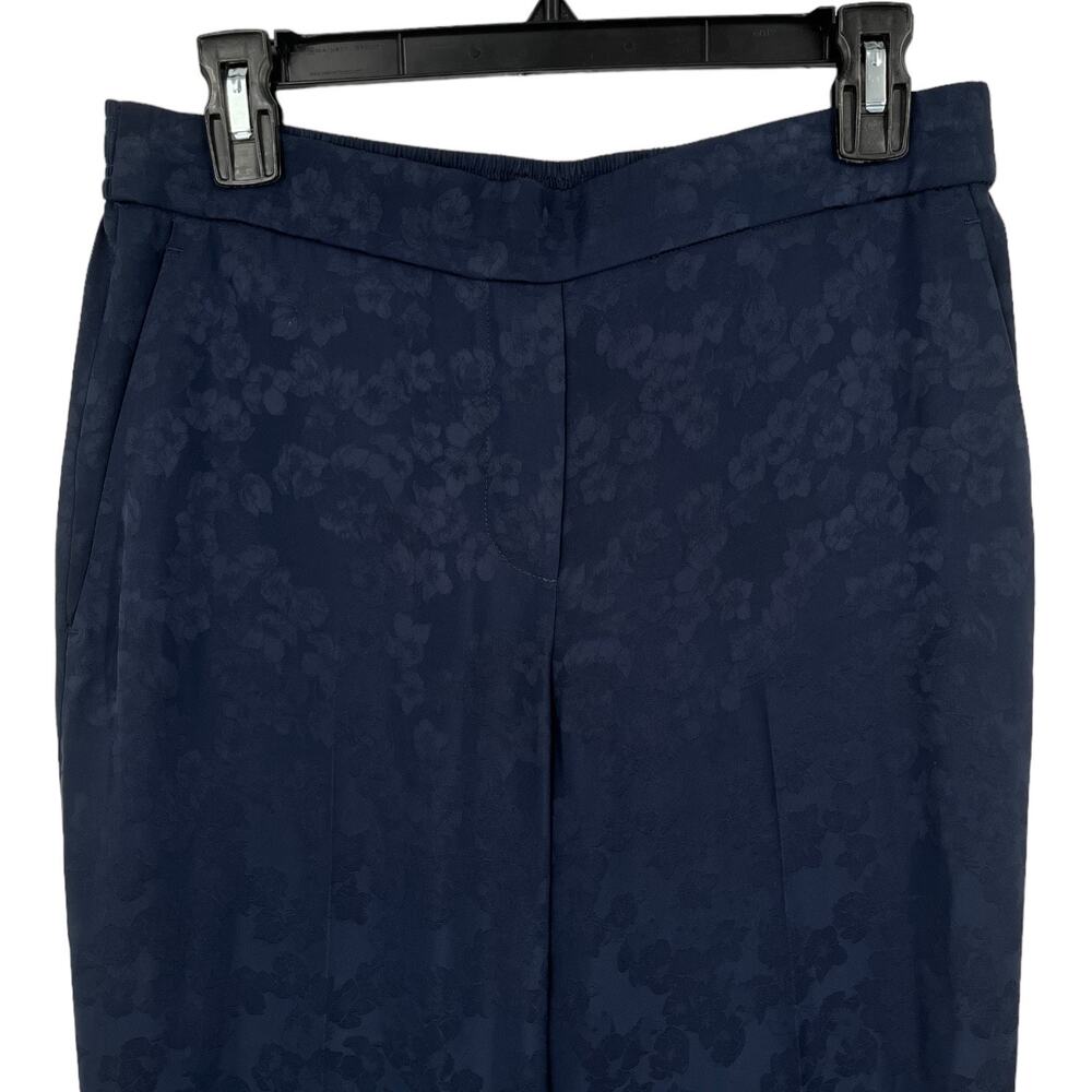 Theory pants Slim Pull-On Pant in Viscose Jacquard navy blue size 4 - Picture 3 of 7